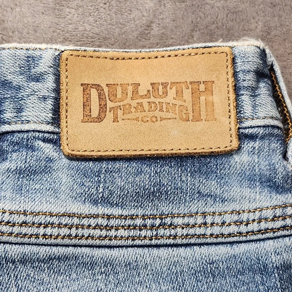 Duluth Jeans Mens 42x30 Blue Relaxed Fit Ballroom Flex Carpenter Denim Workwear